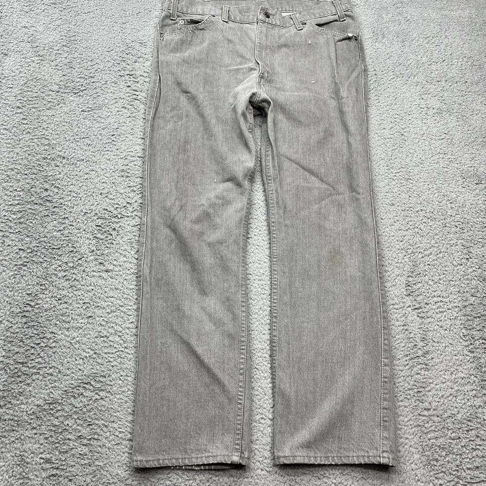Levi's 549 Jeans Mens 36x30 Vintage 80s Gray Distressed Leather Tag Made In USA